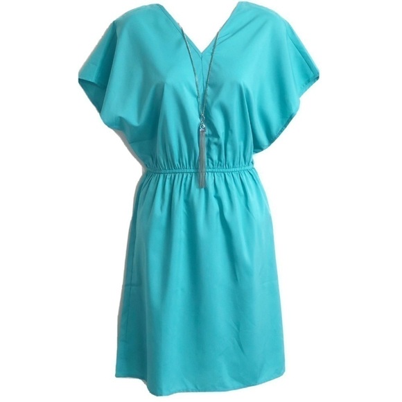 🆕 Lark & Ro batwing pullover mini v neck d… - Picture 5 of 12